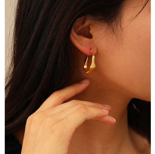 Anti-Tarnish Irregular Hoops