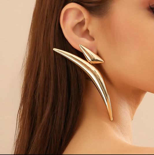 Anti-Tarnish Triangle Chunky Earrings